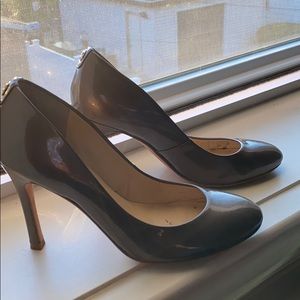 Grey Patent Heels